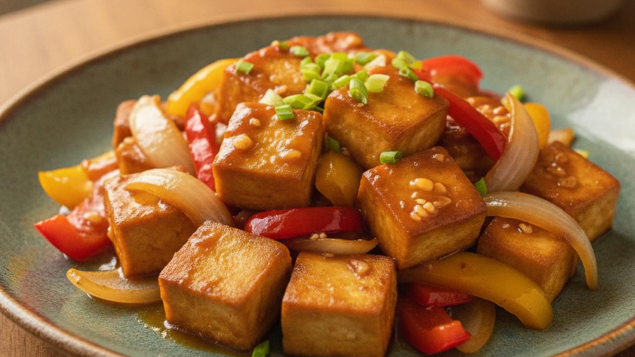 Sauté de tofu Sunrise à la générale Tao