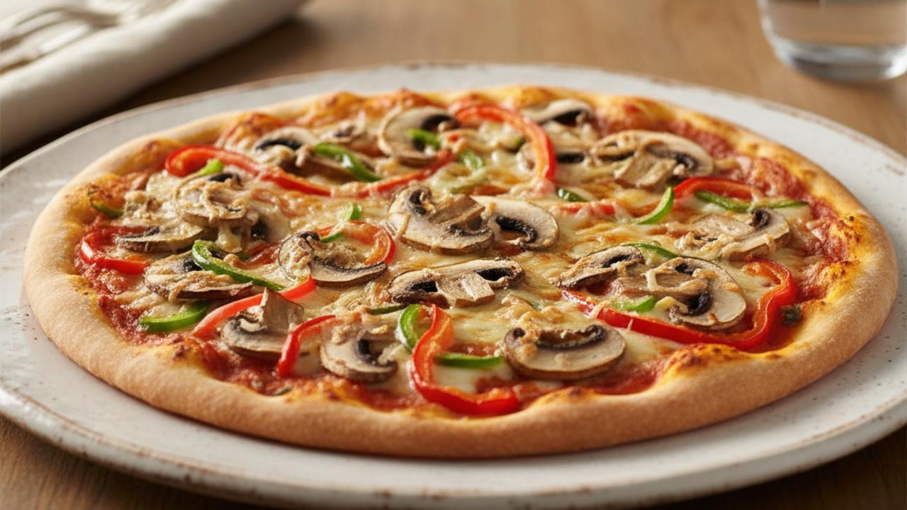 Pizza maison aux champignons et Daiya
