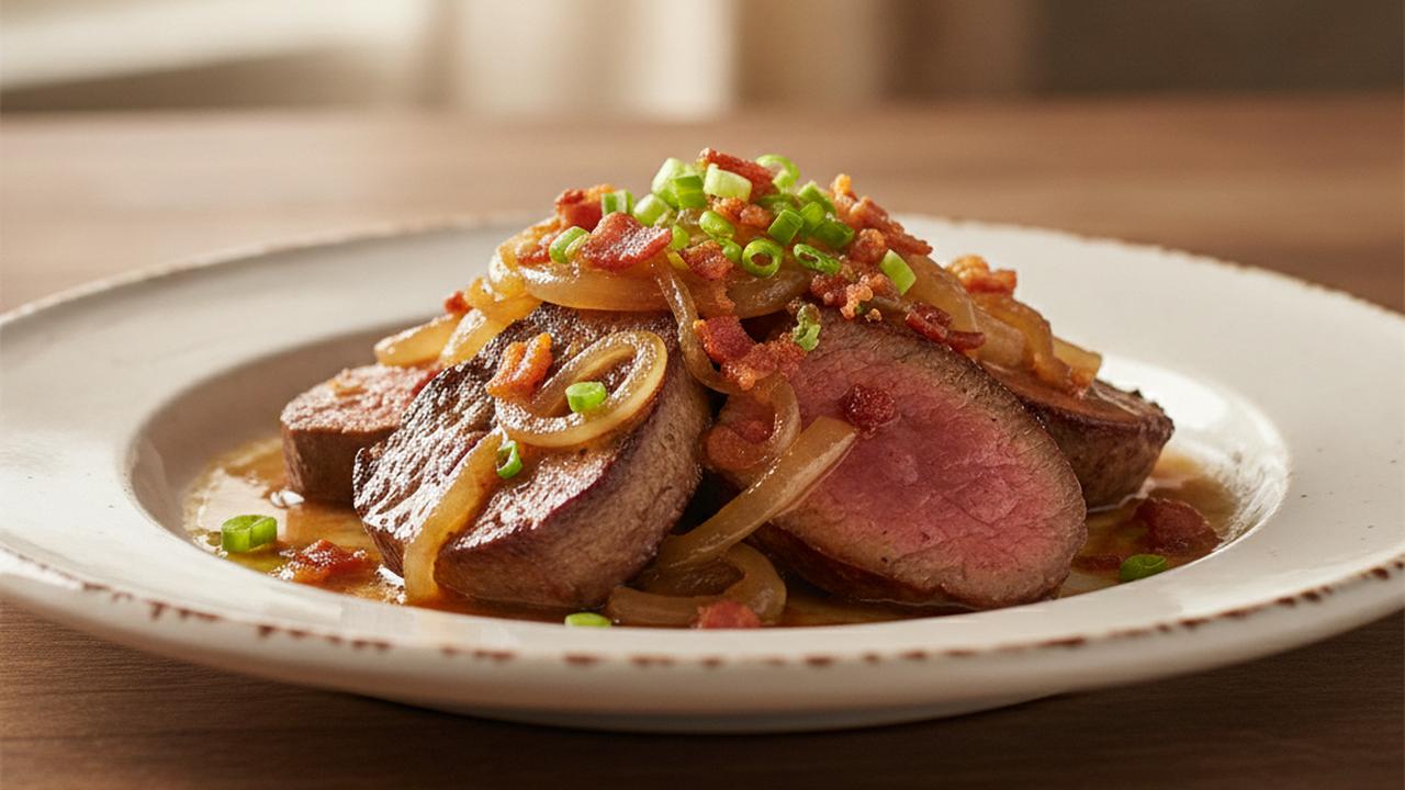 Foie de veau aux oignons et bacon