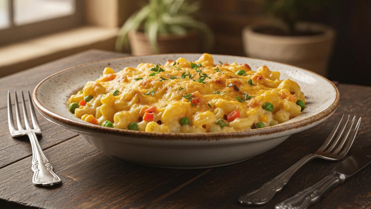 Macaroni Kraft Dinner gratiné aux légumes