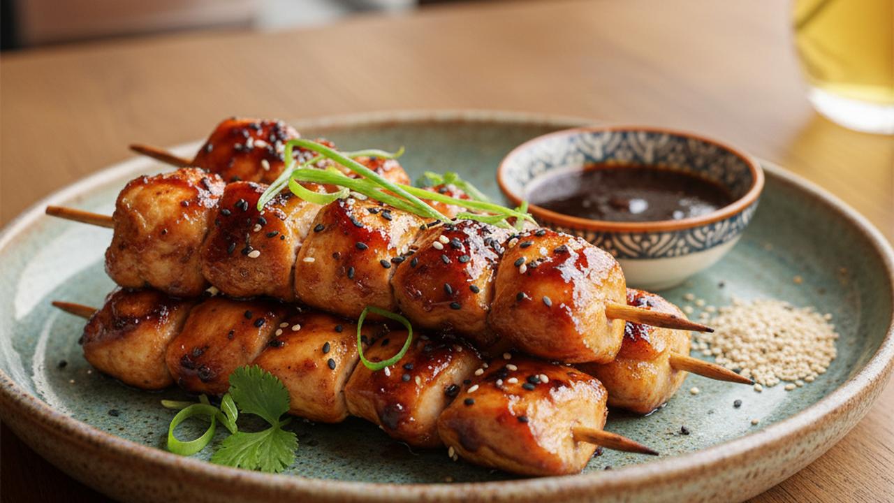 Brochettes de poulet hoisin à l'asiatique
