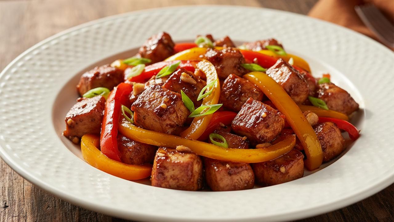 Poulet sauté hoisin et poivrons