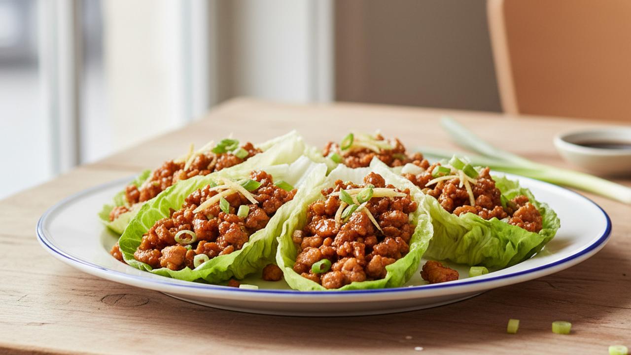 Laitue wraps au poulet hache