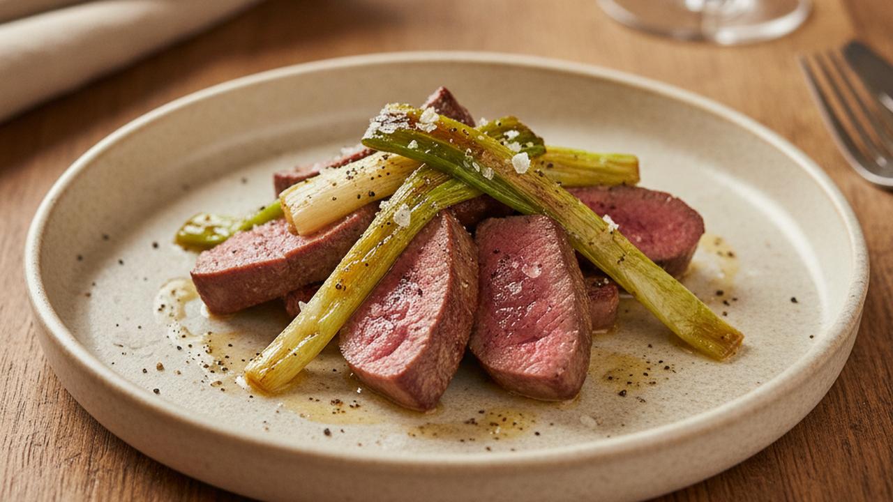 Foie de veau aux oignons et beurre