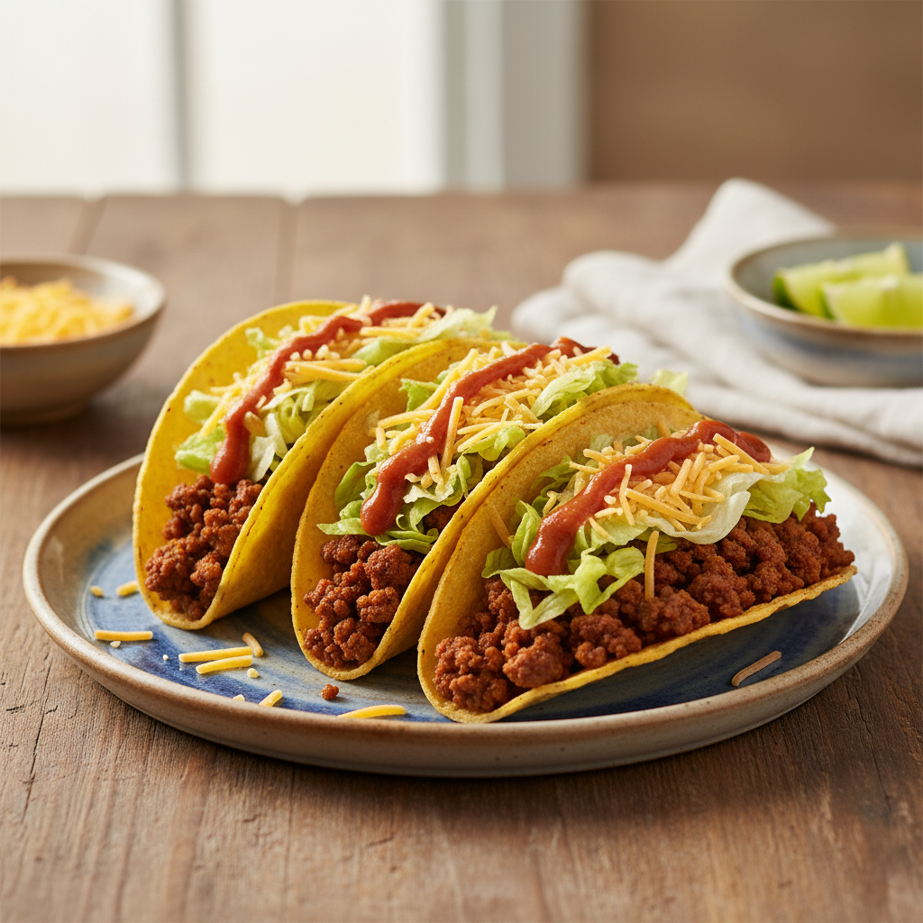 Tacos au boeuf haché