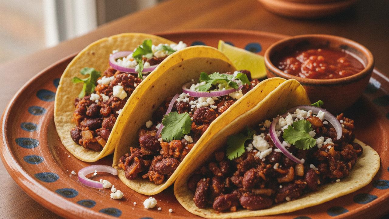 Tacos aux haricots rouges épicés