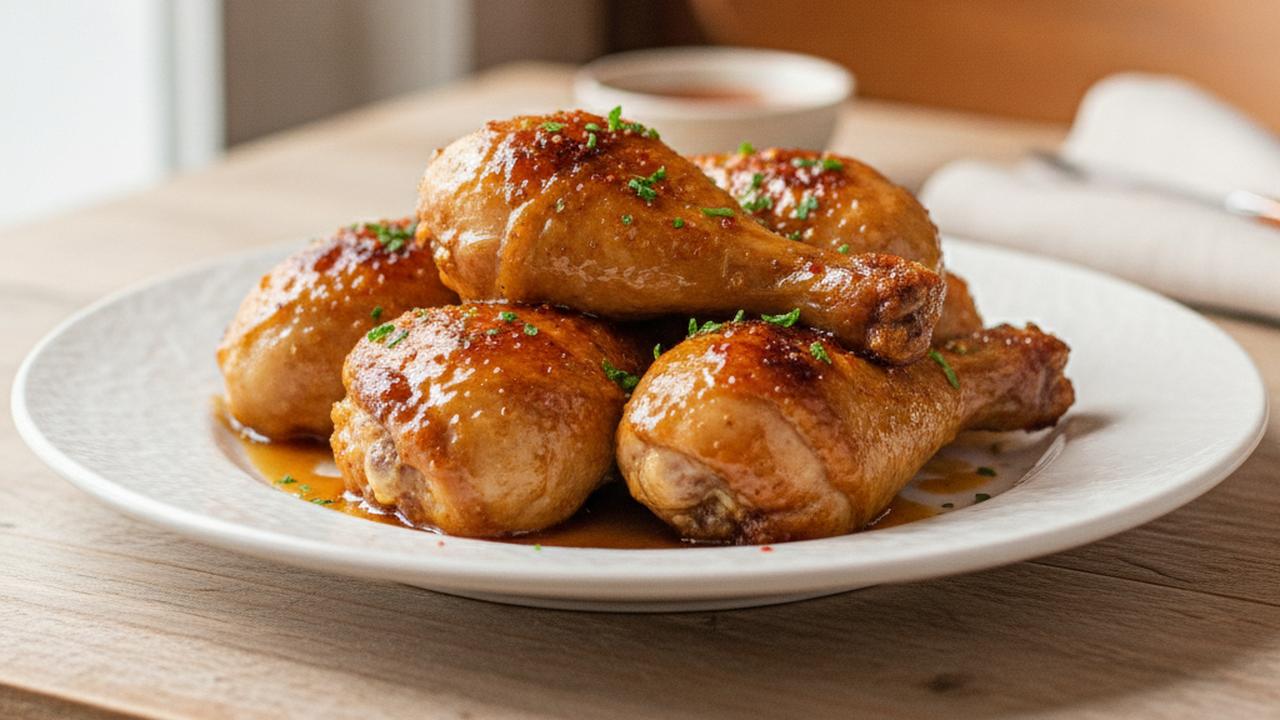 Pilons de poulet glacés à l'érable