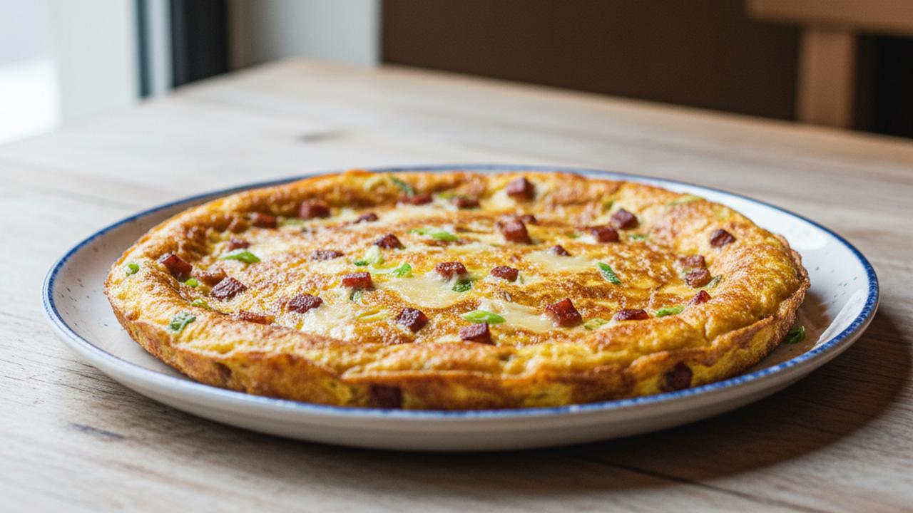 Frittata au jambon et gouda