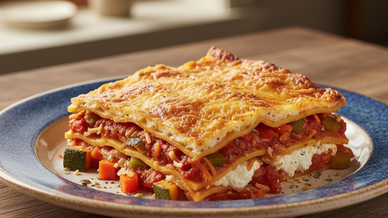 Lasagne végétarienne aux légumes du marché