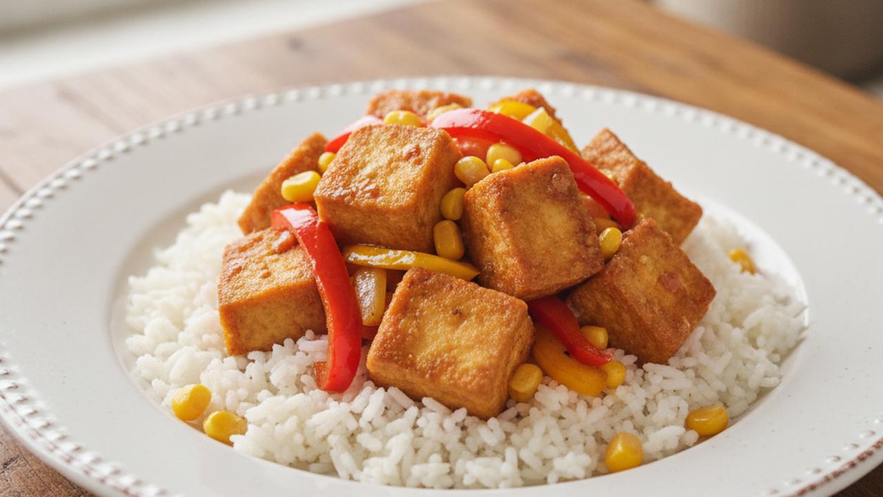 Tofu sauté aigre-doux aux poivrons