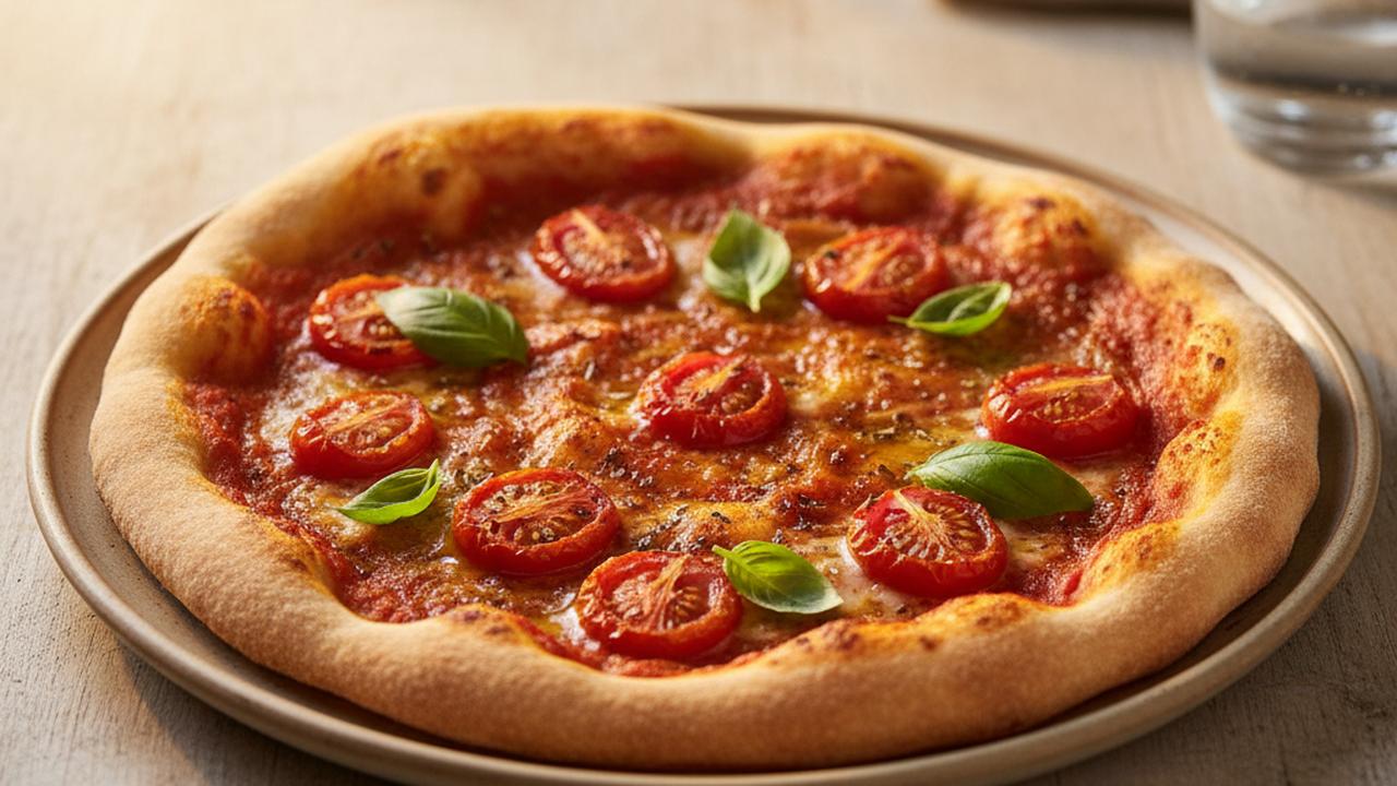 Pizza maison aux tomates raisins