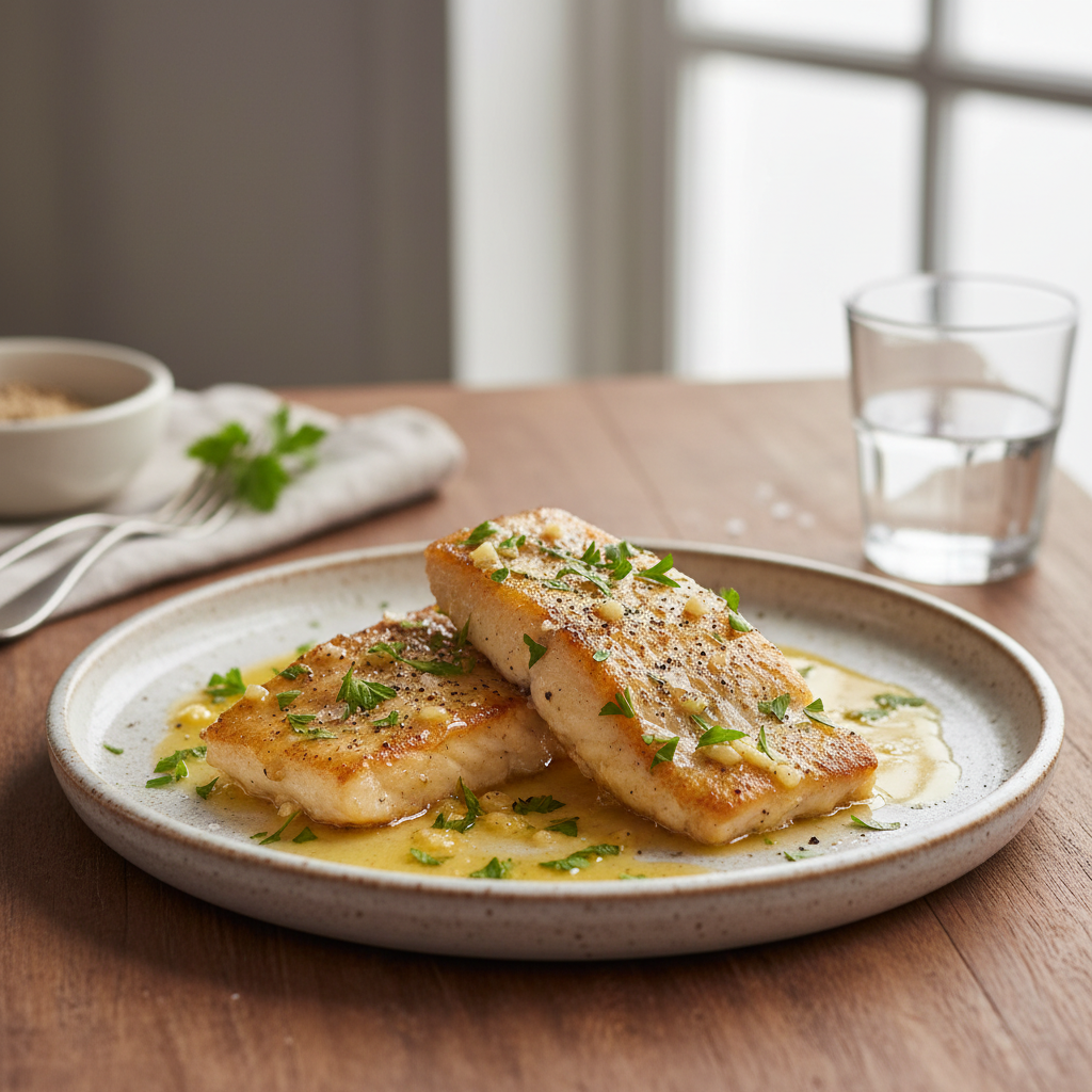 Darnes de pangasius poêlées au citron