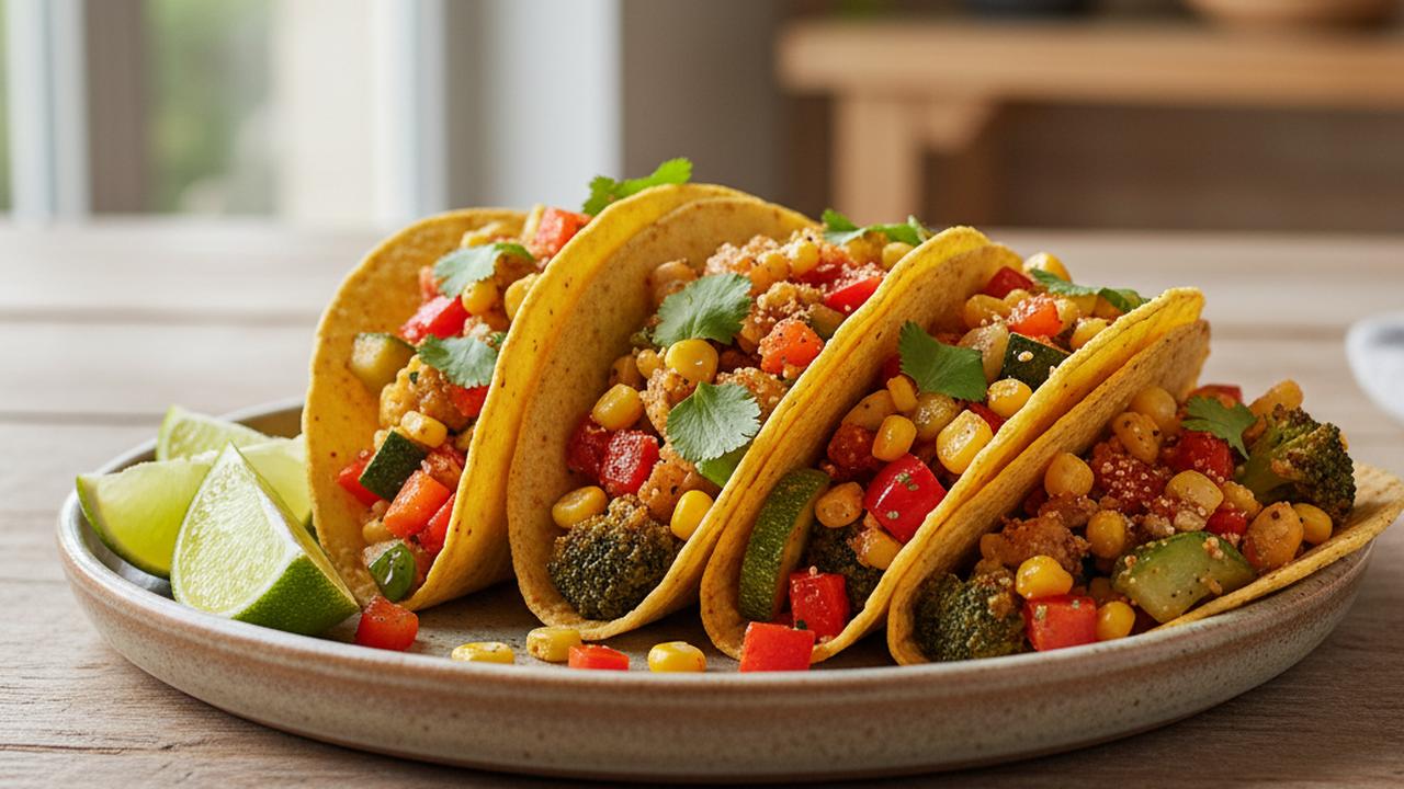 Tacos aux légumes et maïs