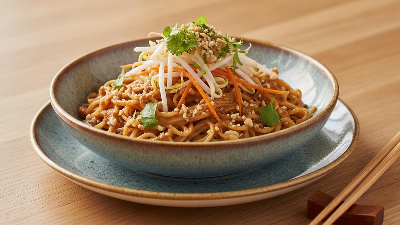 Bol thaï aux arachides et nouilles