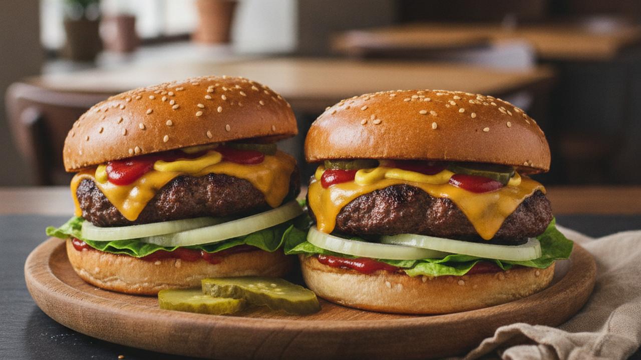 Burgers de boeuf maison au cheddar