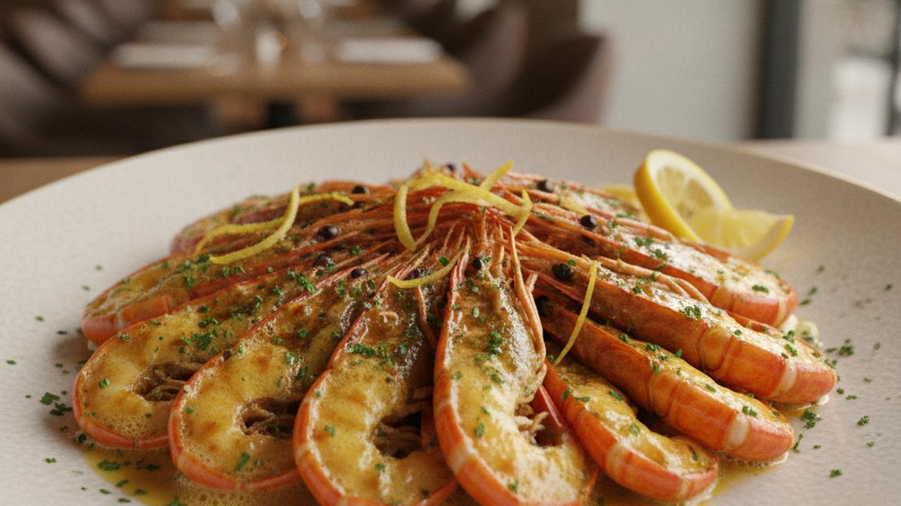 Langoustines à l'ail, beurre citronné